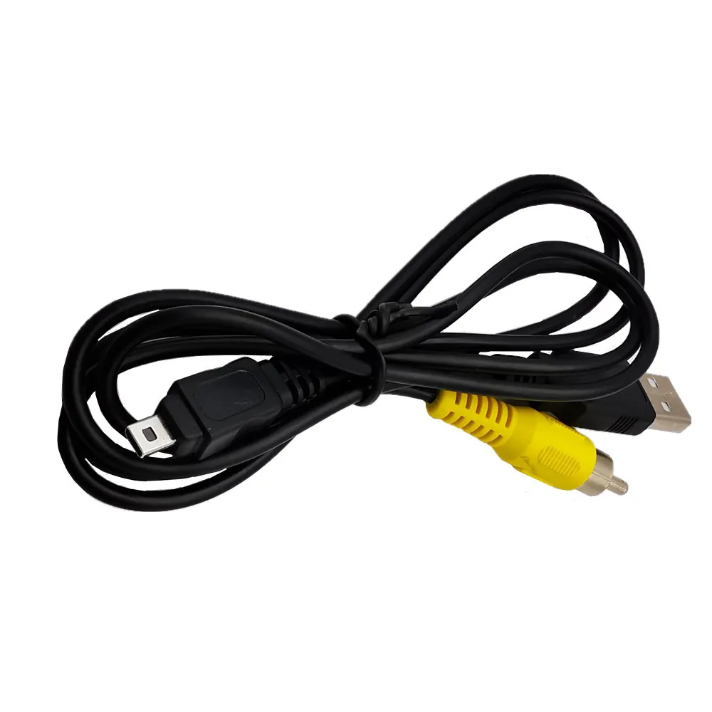 Digital camera USB data cable AV 8P line USB AM to 8P+RCA line