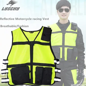 

Motorcycle Reflective Vest Motocross Racing Visibility Jacket Warning Night Riding Safety Clothing Moto Team Uniform Waistcoat