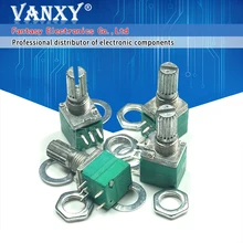 5 pces rv097ns 5k único potenciômetro ligado b5k com um interruptor de áudio 5pin eixo 15mm amplificador de potência potenciômetro de vedação
