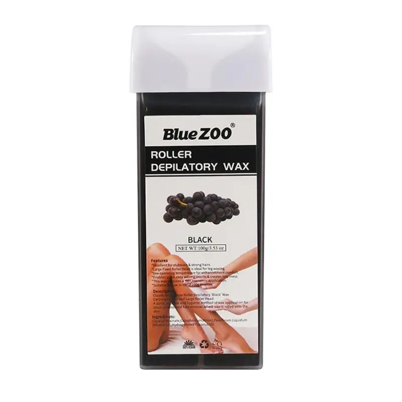 Black Currant 100 г восковой картридж для депиляции, роликовый женский крем для удаления волос с подмышек и ног, крем для удаления волос, Нагреватель восковой крем - Color: Black Currant