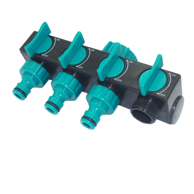 1 Beállított Négyirányú Vízcsövek Osztó Kerti Öntözés 4/7 Vagy 8/11 16 Mm -Es Tömlőcsatlakozó -Készlet Üvegházhatású Gyümölcsös Öntözőkészülékek - Image 4