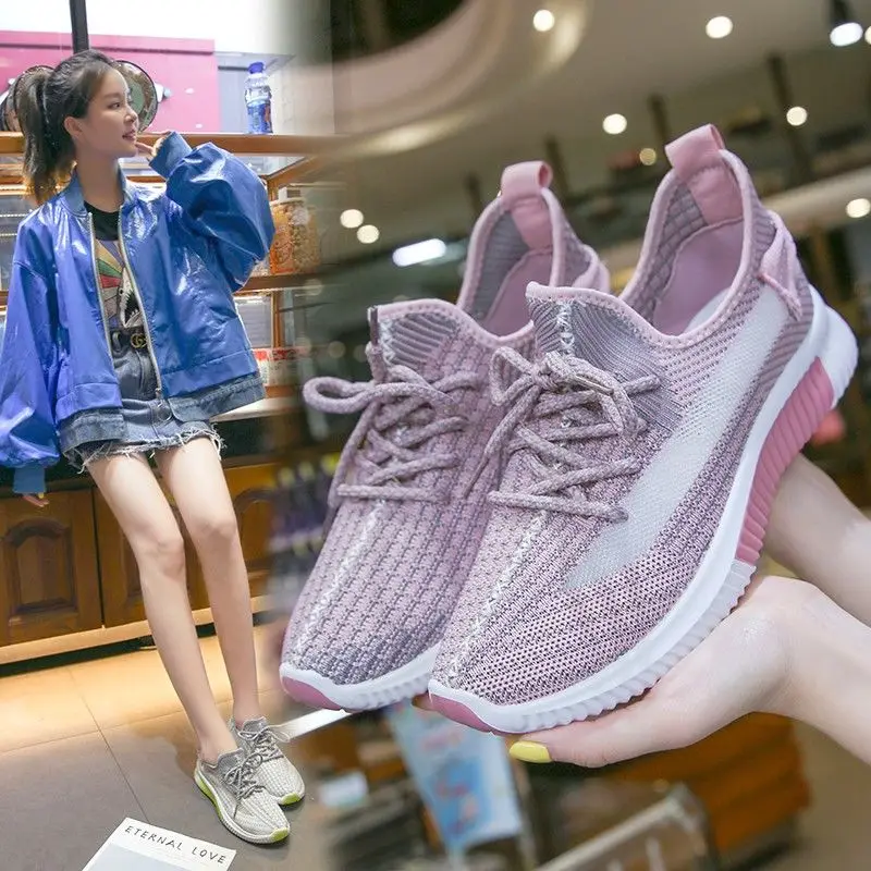 

Large size 41/42/43 women summer casual sneakers breathable shoes student girls vulcanized sneakers air mesh shoes woman 2020