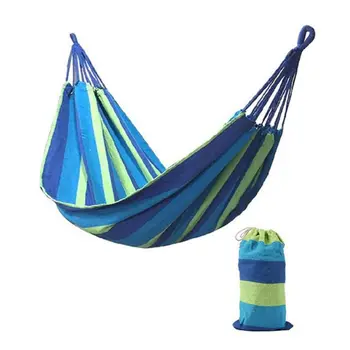 

190*100cm Band Hammock Bed Hanging Bed Swing Hammock Hamac Outdoor Leisure Double Sleeping Canvas Camping Hunting
