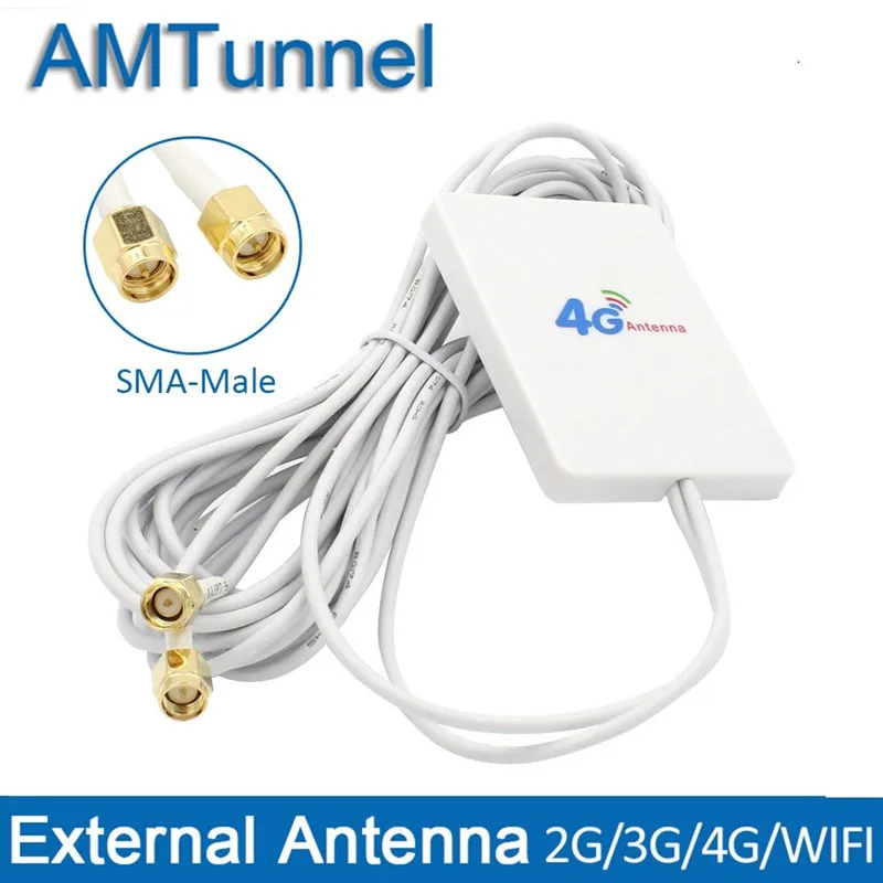 4g LTE антенна 3G 4G панельная с разъемом SMA TS9 CRC9 3 м кабель для Huawei E8372 E3372 B315