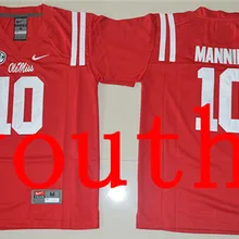 Новое поступление Молодежный Ole Miss Rebels Eli Manning 10-фиолетовый Размер S, M, L, XL Джерси