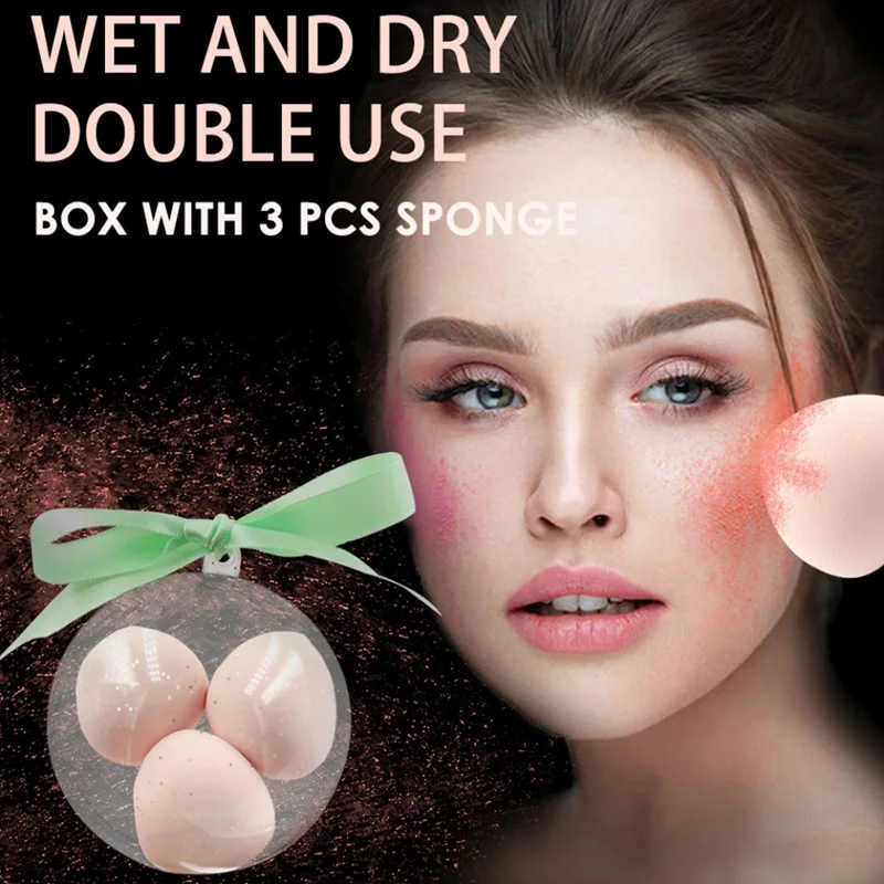 Сухой-влажный двойного назначения Мягкая косметическая пуховка мягкая удобная косметическая пуховка маленькая персиковая пудра пуховка