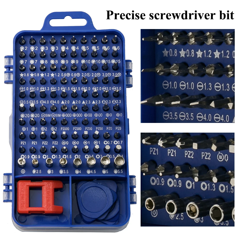 115 in 1 Mini Screwdriver Set of Screw Driver Bit Set 