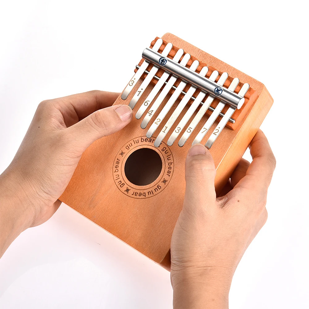 

Body-Musical-Instrument 5/10/17 Keys Kalimba Orange Thumb Piano Wood Mahogany For Beginner Kalimba Bag with DIY
