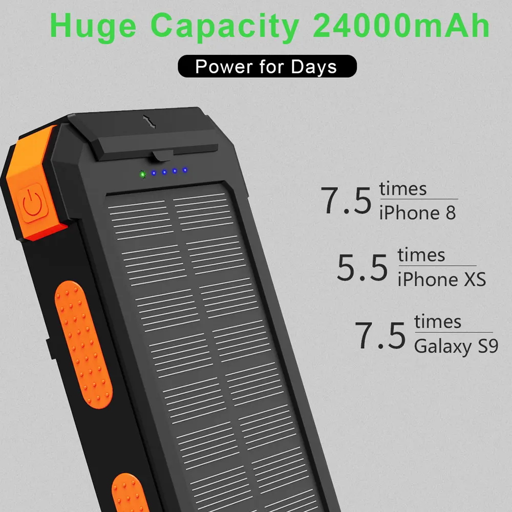 Портативное зарядное устройство ALLPOWERS производство 24000 мАч высокой Ёмкость Powerbank
