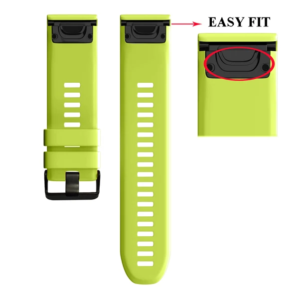 Versatile Quick Release Silicone Sport Watchband - 26/22mm Easyfit Wrist Strap