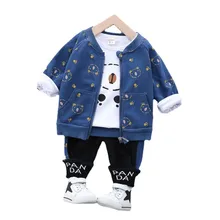 Vêtements d'automne pour bébés filles et garçons, T Shirt et pantalon, à la mode, avec fermeture éclair, dessin animé, pour nourrissons, vêtements de sport, nouvelle collection pièces/ensemble