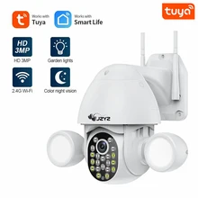 Câmera de iluminação inteligente tuya luz inundação gatilho humanóide ptz wi fi ip ai rastreamento automático áudio 3mp segurança cctv vedio vigilância