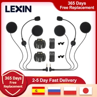 2 sztuk marka Lexin interkom zestaw słuchawkowy i zestaw klipsów akcesoria dla LX-R6 hełm Bluetooth domofon domofon wtyczka słuchawkowa wtyczka