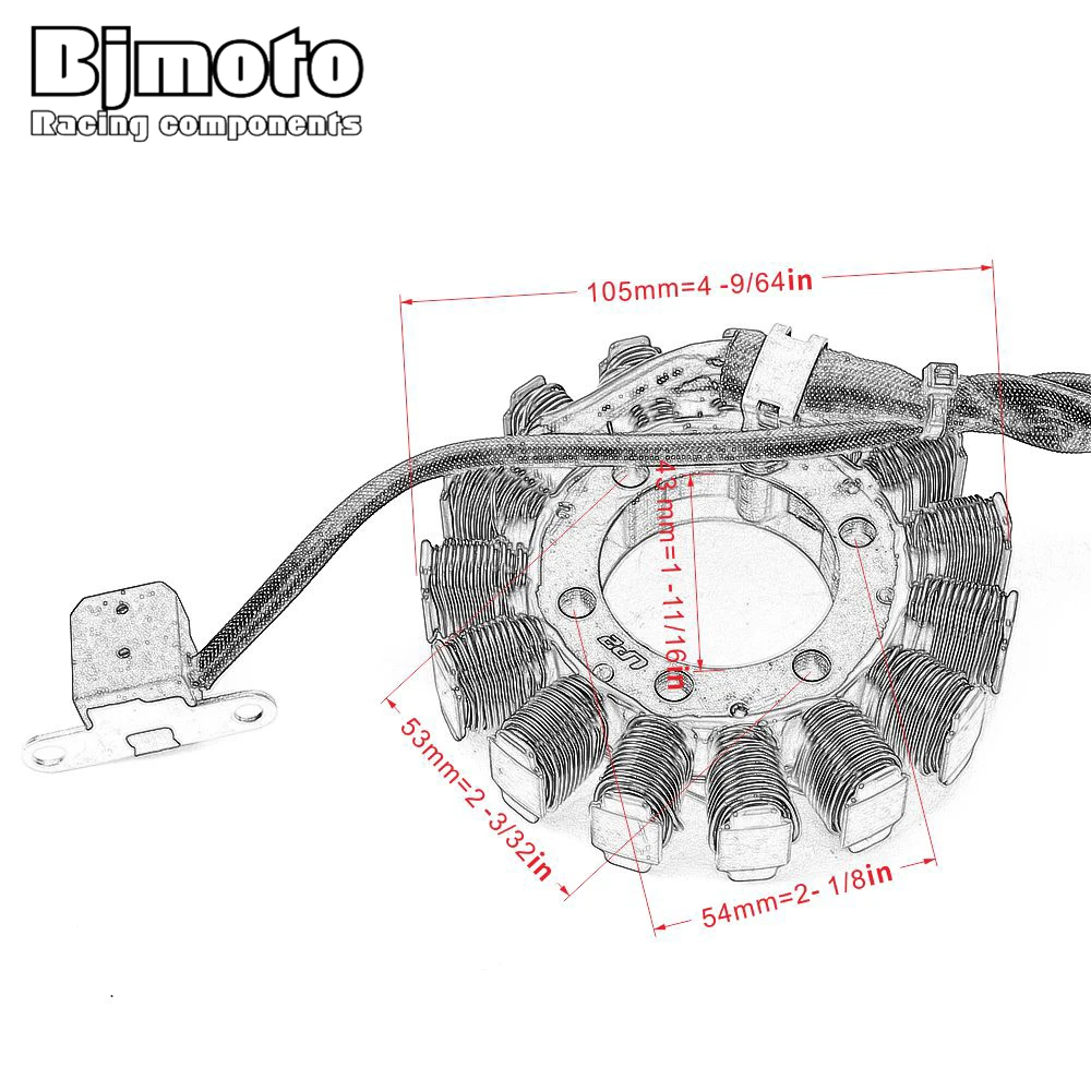 BJMOTO Мотоцикл Магнето генератор статора катушки для Suzuki LTZ400 Quadsport Z400 2009/2012- 32101-33H00