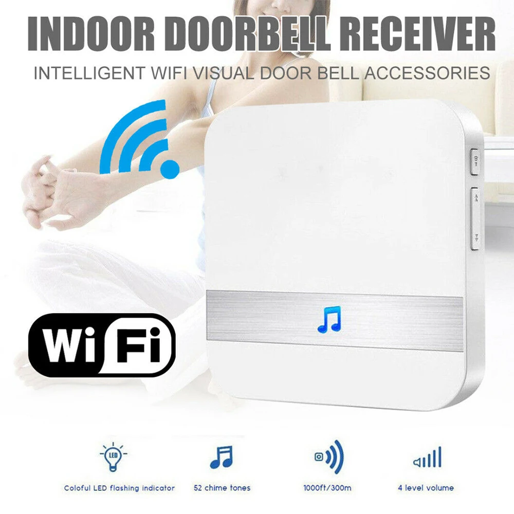 

Convenient reminder Smart Wireless WiFi Doorbell Chime Ding dong Charging Door Bell Receiver UK/EU/US Plug