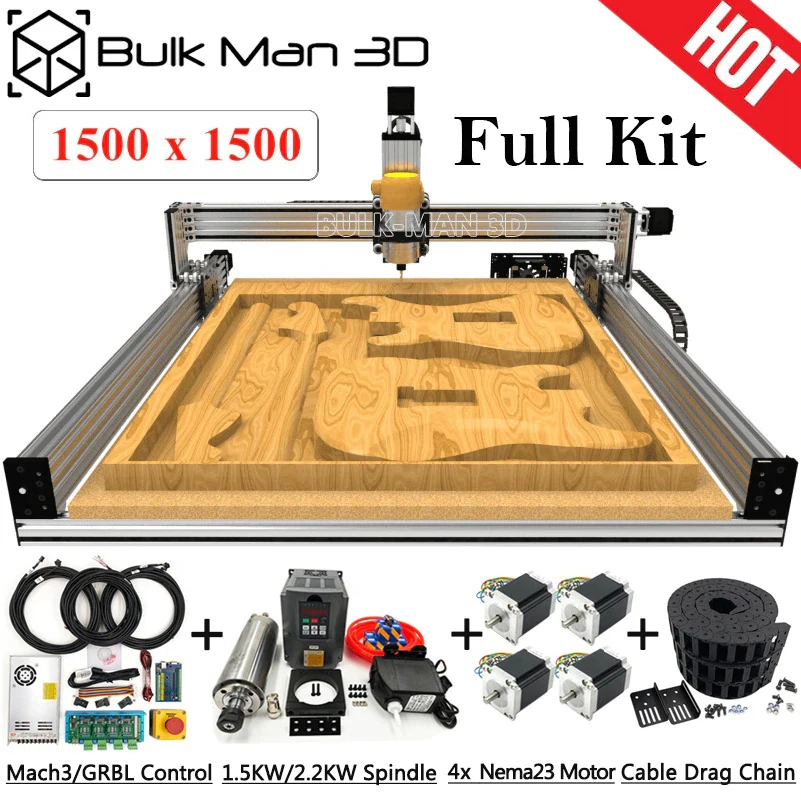 

1515 Lead CNC Full Kit Screw Driven CNC Carving Engraver Complete Kit with Upgraded Lead Screws 1500mmx1500mm