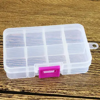 

8 Grid Plastic Jewelry Storage Boxes Adjustable Packaging Tool Case Organizer Box Accessories