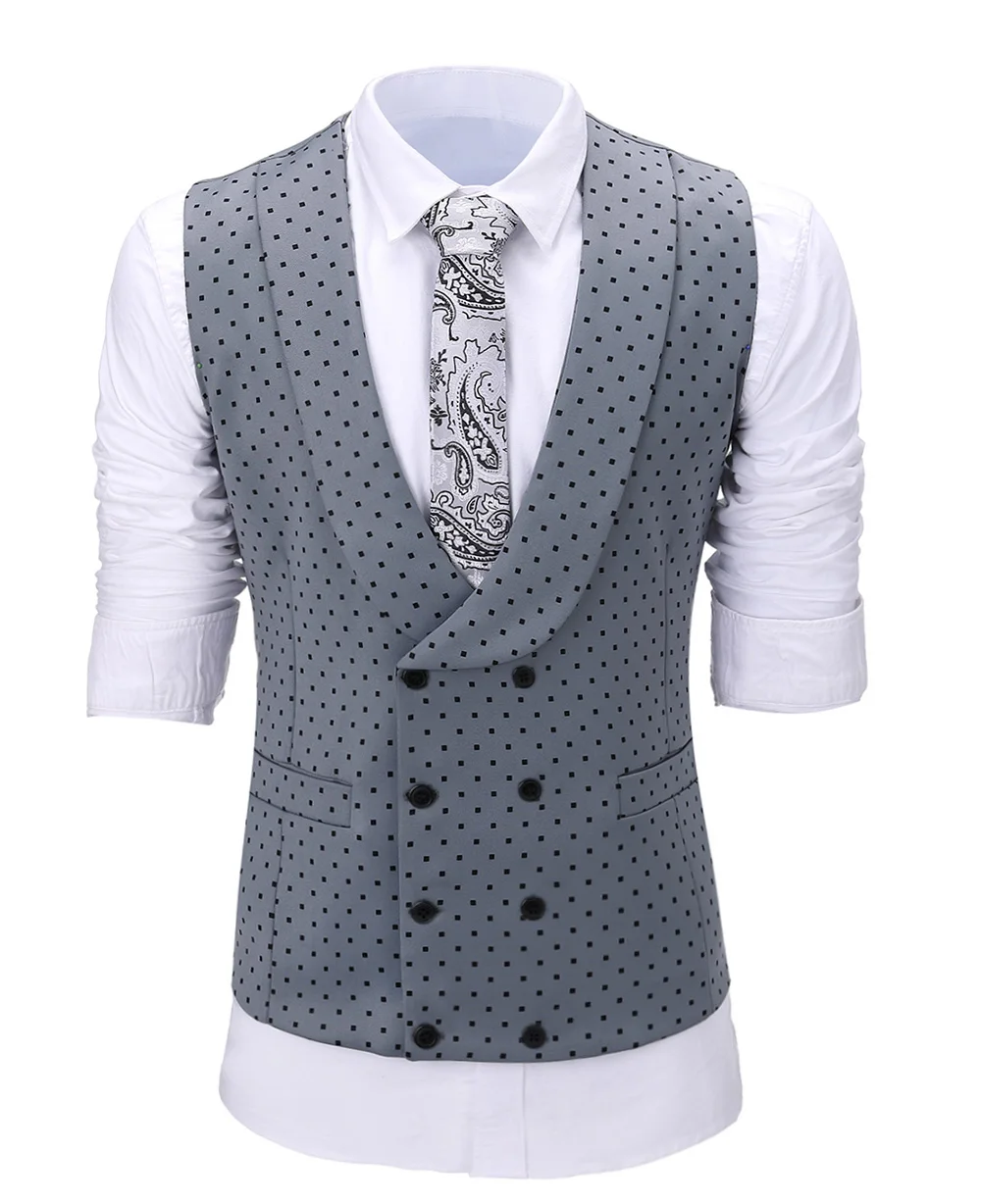 Silver Grey Повседневное Для Мужчин's цвета: золотистый, серебристый серый Slim Fit 3 предмета для выпускного вечера розовый смокинг для мальчиков точка насыщенный бордовый Бизнес костюмный жилет для Свадебные, для жениха жилет - Цвет: Silver Grey