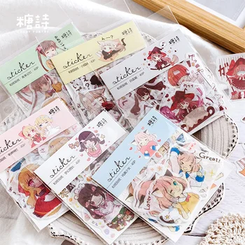 

40Pcs/pack Label Journal Diary Small Paper December Girls Series Decorative Japanese Stickers Scrapbooking Flakes Decor Supplies