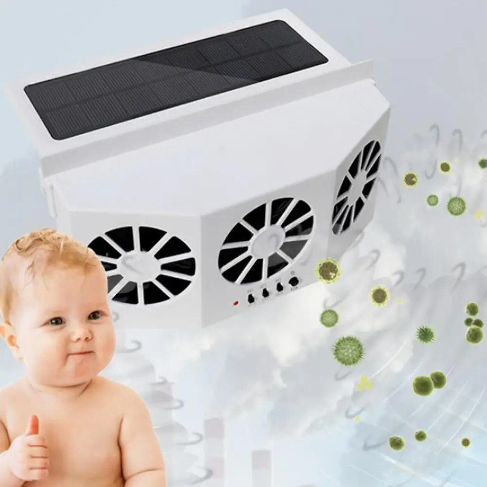 Автомобильный охладитель на солнечных батареях, радиатор переднего/заднего окна, вытяжной вентилятор для авто, вытяжной вентилятор, система охлаждения радиатора