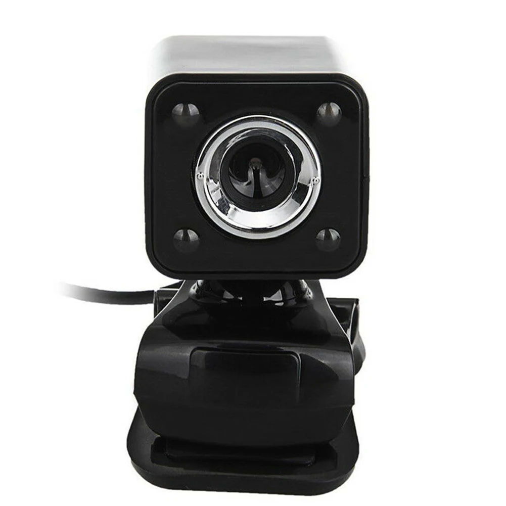 1080P с микрофоном ночного видения прочный ПК 4 Led для компьютера HD клип Тип ABS вращающийся веб-камера практичный USB