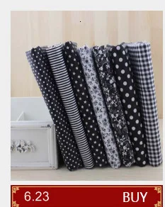 Booksew Telas Mini белый горошек Tissu 7 шт. хлопок стеганая ткань куклы DIY текстиль лоскутное шитье Tecido занавес Stoffen