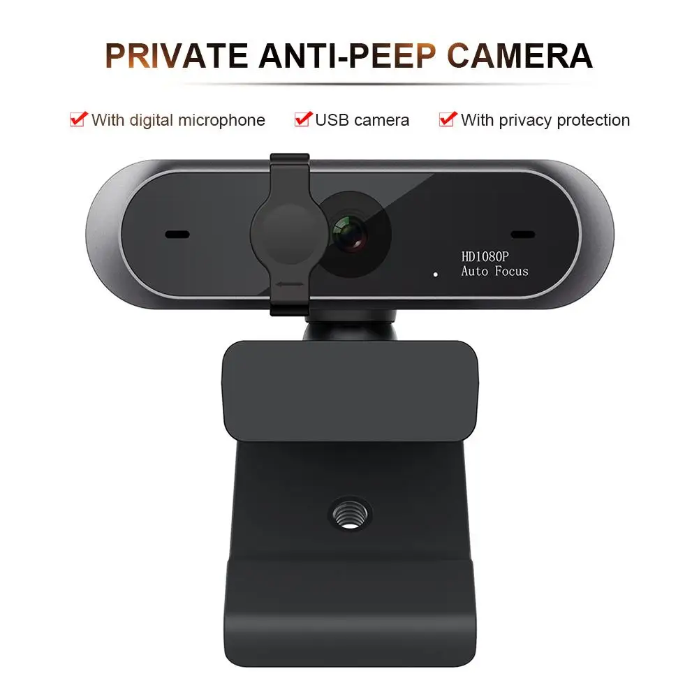 webcam anti-peeping câmera ajustável rotatable para transmissão