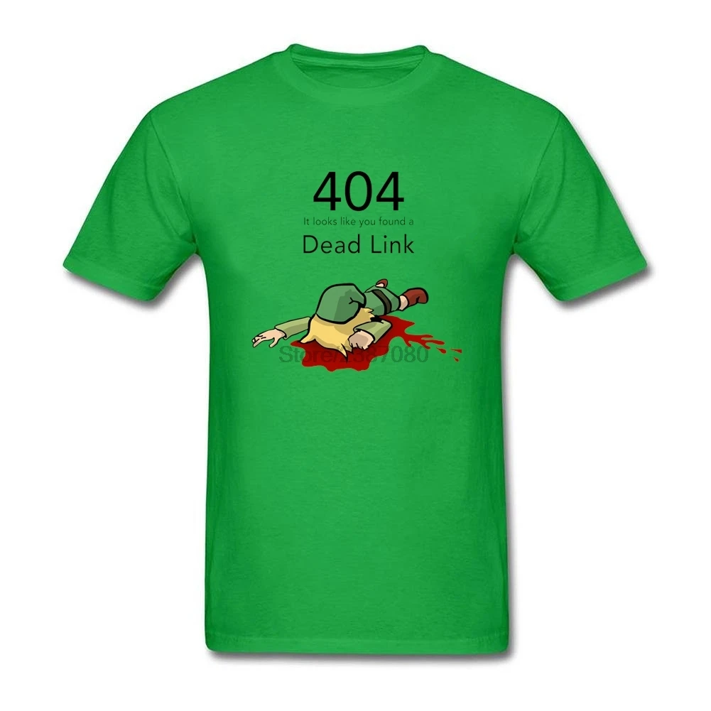 Забавные ошибка 404 Dead Link Футболка короткий рукав пользовательские Для мужчин