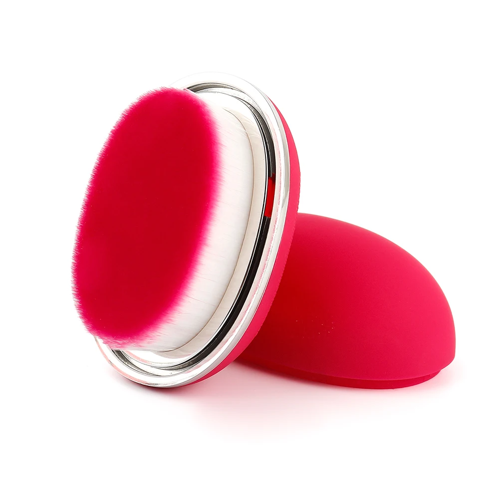 Big Size Face Blush Brush Powder Makeup Brushes With cover Soft Quality Fiber Large Cosmetics Soft Foundation Face Make Up Tools - Handle Color: red