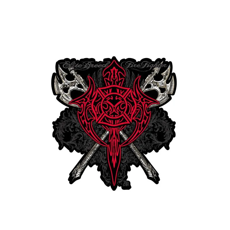 

Reflective Firefighter Red Cross KK Car-Stickers for Car Window Bumper Trunk Auto Laptop Uv Protection Car Decoration 12*11cm