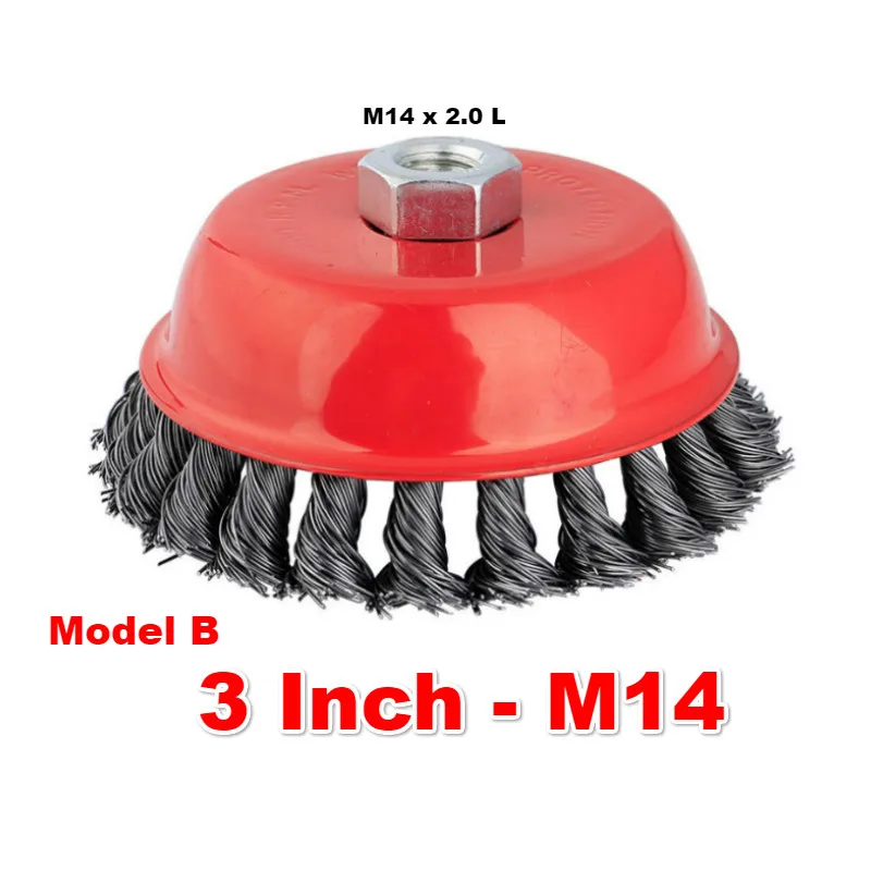 BoloLi Rust Remover Wire Wheel Cup Brush for Angle Grinder Garden Cutting Machine Accessories,Black 115MM