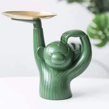 

Cute Monkey Fruit Cake Dessert Candy Storage Tray Home Dining Room Table Decor Storage Tray Cosmetics Jewelry Decoration Gift