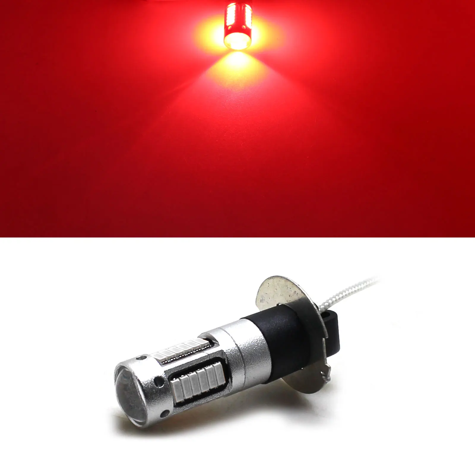 YaaGoo Brillant красный противотуманный фонарь DRL светодиодный Drving лампа 30SMD H3