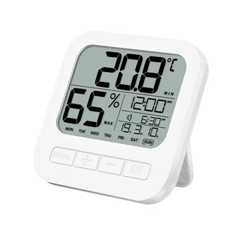 

New desktop humidistat alarm clock electronic clock temperature humidity meter wall timer
