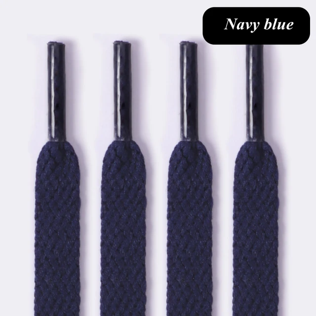 1Pair Flat Shoelaces for Sneakers 36colors Fabric Shoe laces White Black Shoe lace Boot Laces for Shoes Classic Soft Shoestrings Navy blue