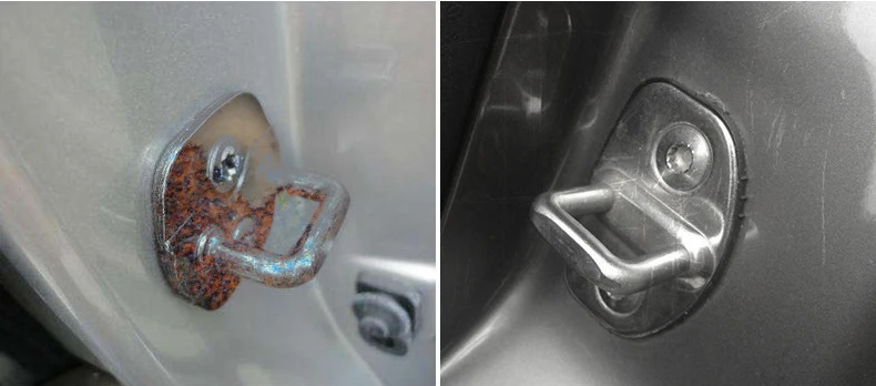 4 шт. DIY Автомобильный Стайлинг из нержавеющей стали дверь коробка с замком наклейки для Toyota Camry