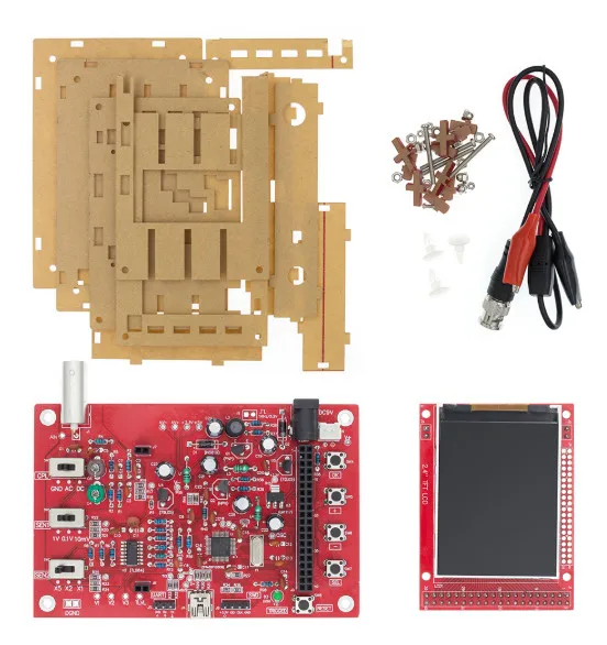 DSO138 2 4&quot TFT tamaño De bolsillo-Kit de osciloscopio Digital DIY piezas mano+carcasa acrílico cubierta Shell para | Электронные