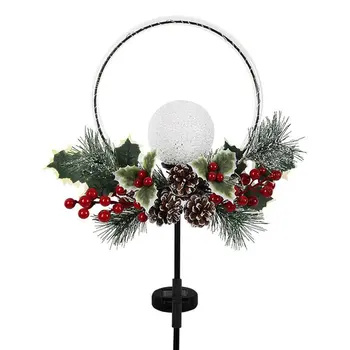 

Solar Lawn Lights Christmas Aperture Ball Branch Lights Led Garden Yard Outdoor Lighting Christmas Tree Vines Garlands