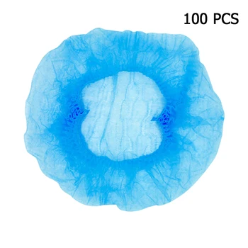 

100pcs Non-woven Disposable Hat Dustproof Shower Caps Spa Beauty Accessory For Canteen Hospital Workshop Beauty Salon Etc 2020