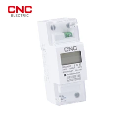 CNC DDS226D-2P LCD Single-phase Din-rail Energy Meter 65A 100A 220V 230V 50Hz 60Hz Active Energy Import Export kWh