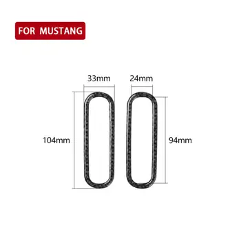 

2Pcs Carbon Fiber Car Door Air Vent Outlet Frame Cover For Ford Mustang 2009-2013 Decor Frame