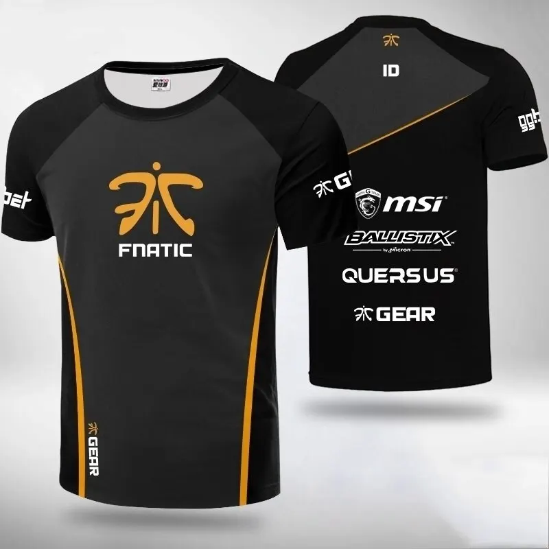Новинка лета 2021 модная летняя Форма команды Fnatic для киберспорта игры CSGO DOTA2 Pubg