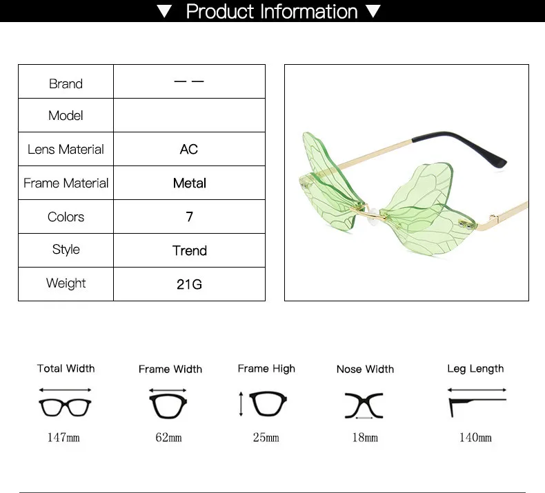 New Fashion Dragoy Sunglasses Women Men Brand Design Rimless Wave Eyewear Trending Narrow Sun glasses_voghion.com