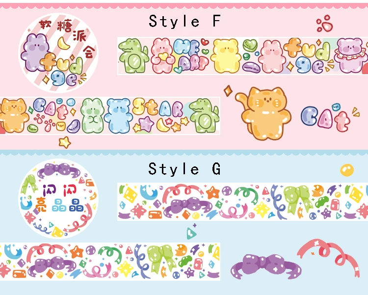 Mr.Paper 12 Designs 1 Roll There Is A Small World Series Cartoon Style Creative Cute Decor Hand Account DIY Material Washi Tapes