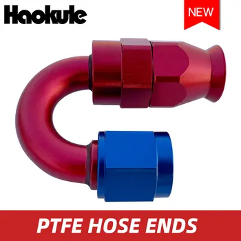 

HAOKULE-180DEGREE AN3/AN4/AN6/AN8 PTFE SWIVEL HOSE ALUMINUM ENDS FITTINGS