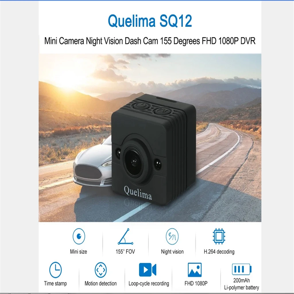 1 Set 1080P Mini Action Sport Camera DV Car DVR Cam Camcorder Full HD SQ12 120 Degree Night Vision