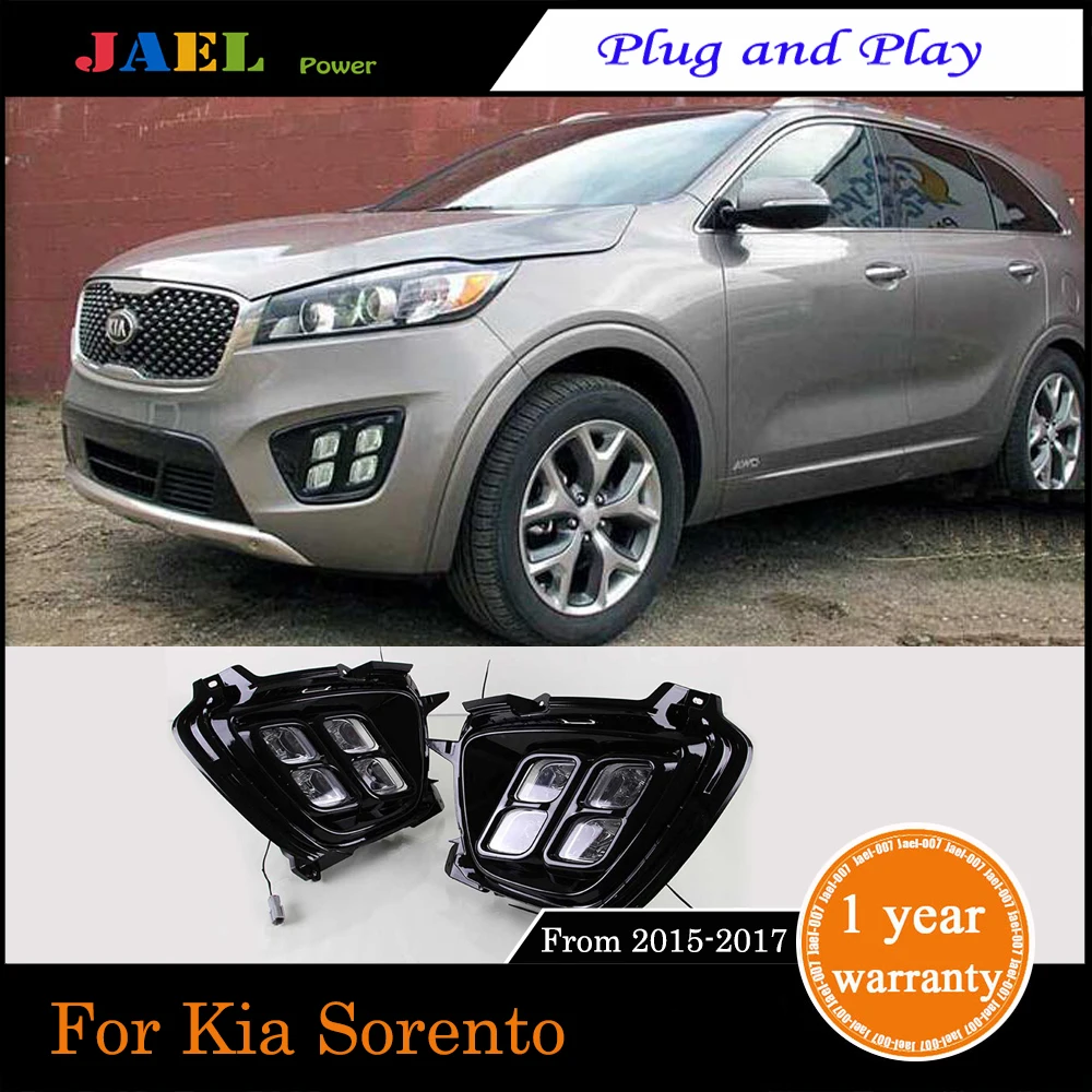 1 Pair DRL Daytime Running Light Fog Lamp Cover For Kia Sorento