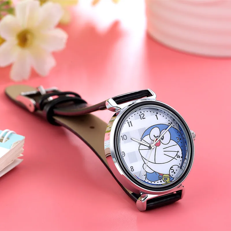 Высококачественные водонепроницаемые милые брендовые кварцевые часы с кожаным ремешком для детей, девочек и мальчиков, повседневные наручные часы с браслетом