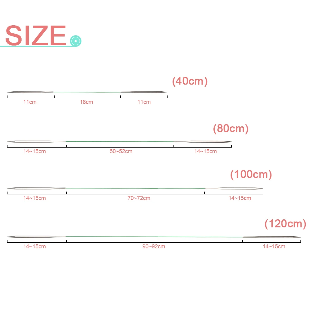 14 Sizes 2.25-10.0mm Stainless Steel Circular Knitting Needles Crochet Needles for Knitting DIY Weaving Tools 40/80/100/120cm crochet needles knitting supplies knitting needles knitting material weaving tools