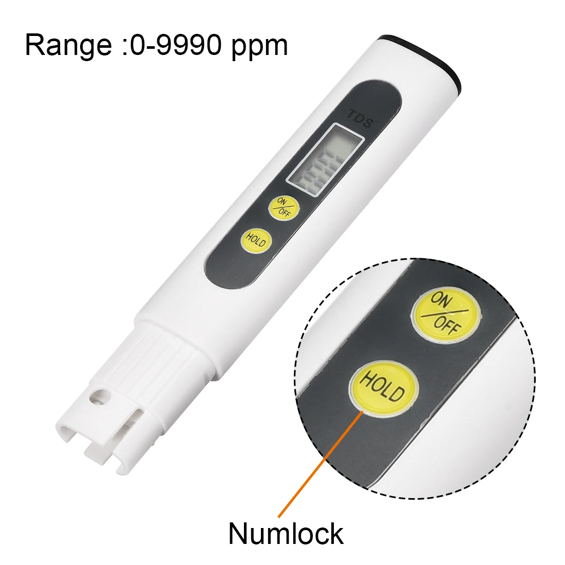 Uxcell TDS метр 2/метр 3 PPM Измеритель проводимости цифровой тестер для Ro воды аквариум бассейн с кожаный чехол/подсветка